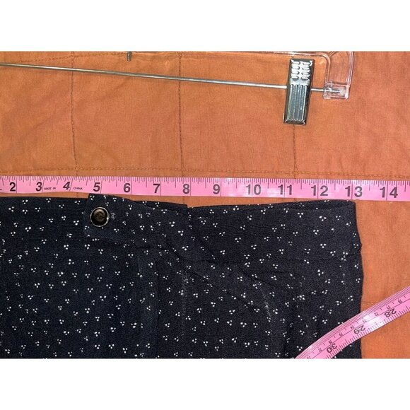 Anthropologie Polka Dot Black High Rise Wide Leg Pants Women's Sz 0 - Picture 7 of 11